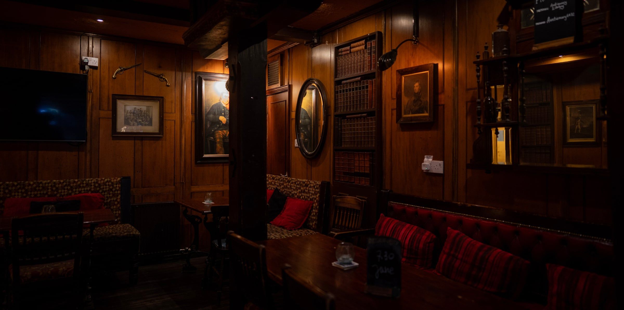 Tables set in the Library